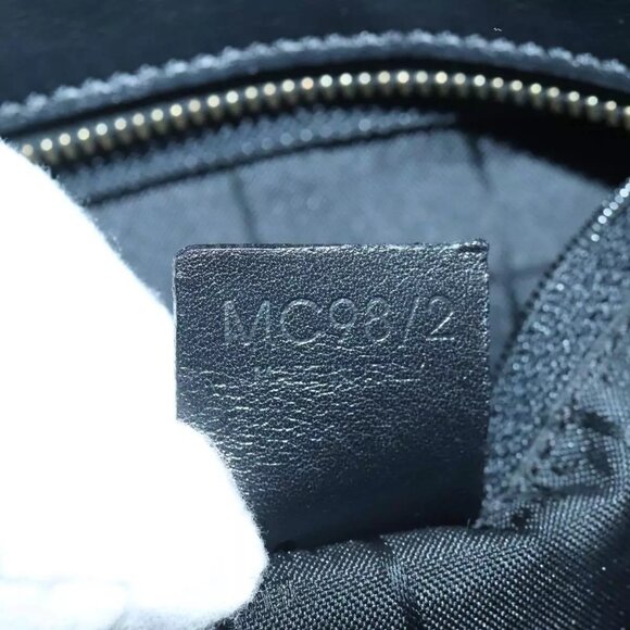 CELINE Hand Bag Leather 2way Black Gold Auth - Picture 6 of 15